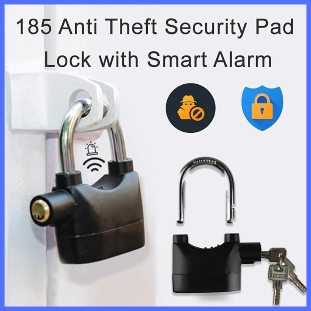 Alarm Security Lock,Motion Sensor Siren and 3 Keys,