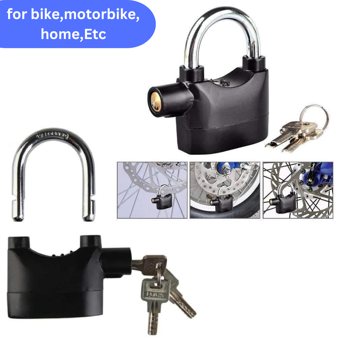 Alarm Security Lock,Motion Sensor Siren and 3 Keys,